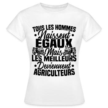 Humour Agricole Meilleur Agriculteur Homme - T-shirt Femme - blanc - Devant - AI Model Female 172 dark (172cm)
