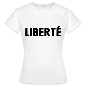 Liberté - T-shirt Femme - blanc - Devant - AI Model Female 172 dark (172cm)