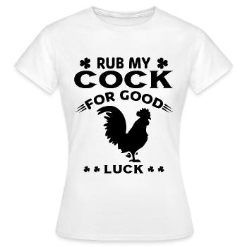 Frottez ma queue pour avoir de la chance - T-shirt Femme - blanc - Devant - AI Model Female 172 dark (172cm)
