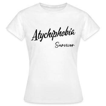 Survivant de l'Atychiphobie - T-shirt Femme - blanc - Devant - AI Model Female 172 dark (172cm)