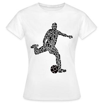 Fußballer Symbole Fußballspieler Jungen Fußball - Frauen T-Shirt - Weiß - Vorne - AI Model Female 172 dark (172cm)