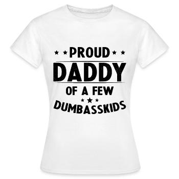 Fier papa de quelques enfants débiles - T-shirt Femme - blanc - Devant - AI Model Female 172 dark (172cm)