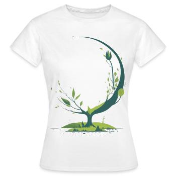 Delicate plants - Women's T-Shirt - white - Front - AI Model Female 172 dark (172cm)