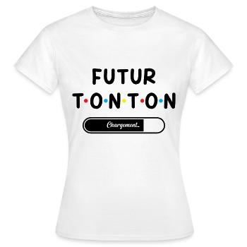 Homme Annonce Grossesse Tonton Futur Tonton - T-shirt Femme - blanc - Devant - AI Model Female 172 dark (172cm)