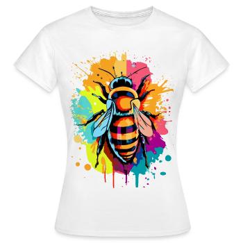 Bee Colorful - Bees & Bees - Honey Bee - Women's T-Shirt - white - Front - AI Model Female 172 dark (172cm)
