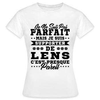 Idée Cadeau Pour Supporter Lensois - T-shirt Femme - blanc - Devant - AI Model Female 172 dark (172cm)