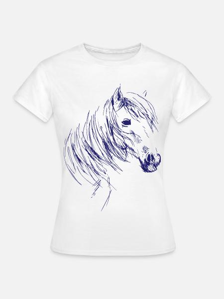 Reiten Pferde Reitsport - Frauen T-Shirt - Weiß