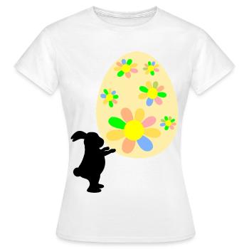 Cadeaux de Pâques de lapins de Pâques pour les lapins de Pâques - T-shirt Femme - blanc - Devant - AI Model Female 172 dark (172cm)