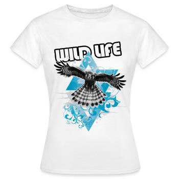 Free Eagle und Chart - Frauen T-Shirt - Weiß - Vorne - AI Model Female 172 dark (172cm)