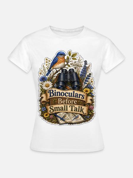 Binoculars Before Small Talk Wolken - Frauen T-Shirt - Weiß