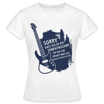 Bassist Bassisten Bassspieler E-Bass Geschenk - Frauen T-Shirt - Weiß - Vorne - AI Model Female 172 dark (172cm)