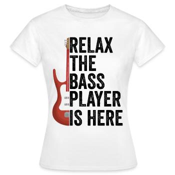 E-Bass Bass Bassist Bass-Gitarrist Geschenk - Frauen T-Shirt - Weiß - Vorne - AI Model Female 172 dark (172cm)
