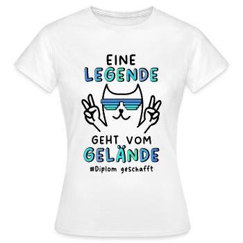 Diplom Geschafft 2024 - Frauen T-Shirt - Weiß - Vorne - AI Model Female 172 dark (172cm)