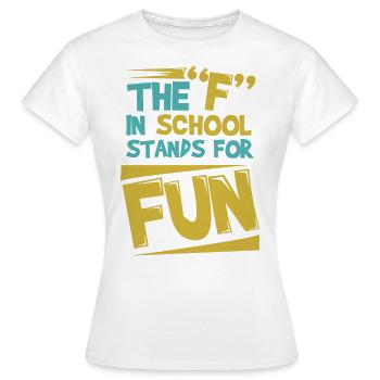 Sarkastische zurück zur Schule Kunst für Jugendliche, Studenten - Frauen T-Shirt - Weiß - Vorne - AI Model Female 172 dark (172cm)