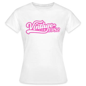 Gift idea woman 40 years 1982 T-shirt Birthday - Women's T-Shirt - white - Front - AI Model Female 172 dark (172cm)