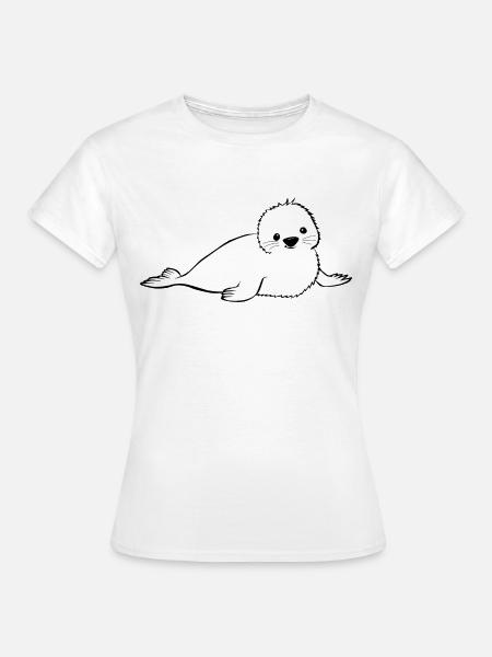 Robbe tanzt - Frauen T-Shirt - Weiß