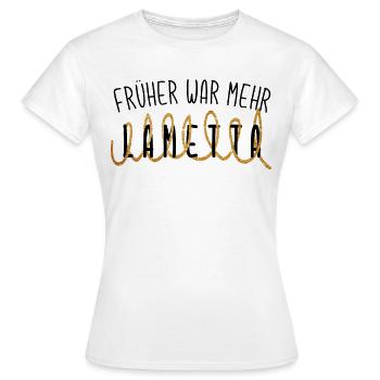 Früher Mehr Lametta Filmzitat Weihnachten Spruch - Frauen T-Shirt - Weiß - Vorne - AI Model Female 172 dark (172cm)