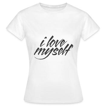 Je m'aime / confiance en moi - T-shirt Femme - blanc - Devant - AI Model Female 172 dark (172cm)