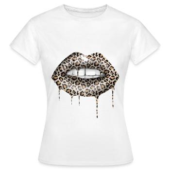 Sexy Leo lips - Frauen T-Shirt - Weiß - Vorne - AI Model Female 172 dark (172cm)