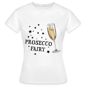 Sparkling wine - Prosecco Fairy - Women's T-Shirt - white - Front - AI Model Female 172 dark (172cm)