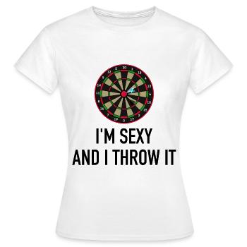 Dart je suis sexy et je le jette - T-shirt Femme - blanc - Devant - AI Model Female 172 dark (172cm)