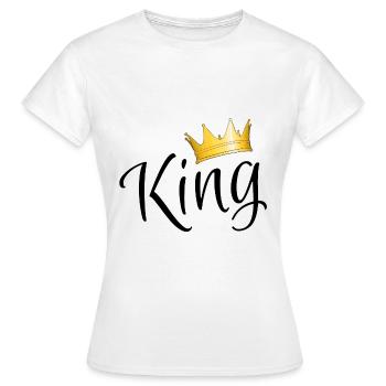 King - king - Women's T-Shirt - white - Front - AI Model Female 172 dark (172cm)