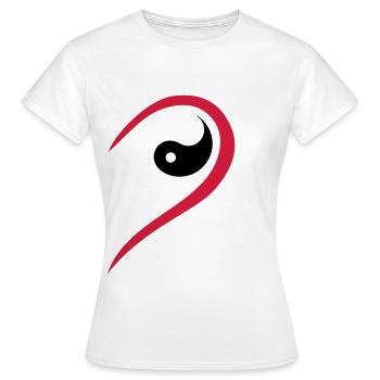 Partnerlook, Herz, Yin, Valentinstag, Paare, Liebe - Frauen T-Shirt - Weiß - Vorne - AI Model Female 172 dark (172cm)