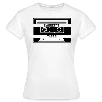 cassette - Women's T-Shirt - white - Front - AI Model Female 172 dark (172cm)