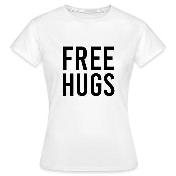 hug - Women's T-Shirt - white - Front - AI Model Female 172 dark (172cm)