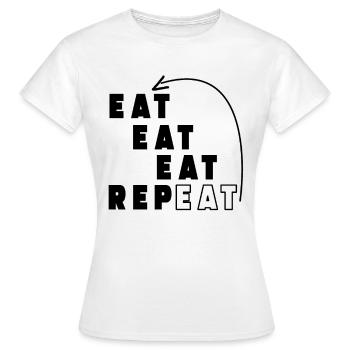 eat - Women's T-Shirt - white - Front - AI Model Female 172 dark (172cm)