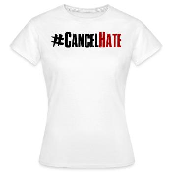 End the hatred - Women's T-Shirt - white - Front - AI Model Female 172 dark (172cm)