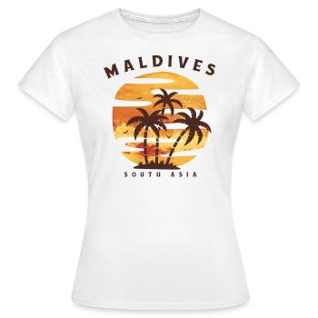 Maldives - T-shirt Femme - blanc - Devant - AI Model Female 172 dark (172cm)