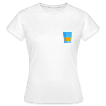 Verre semi-rempli - T-shirt Femme - blanc - Devant - AI Model Female 172 dark (172cm)