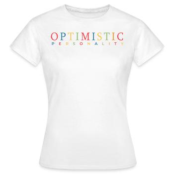 Optimiste - T-shirt Femme - blanc - Devant - AI Model Female 172 dark (172cm)