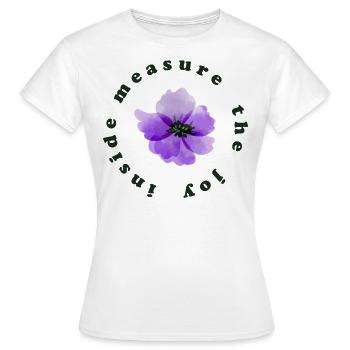 innerliche Freude - Frauen T-Shirt - Weiß - Vorne - AI Model Female 172 dark (172cm)