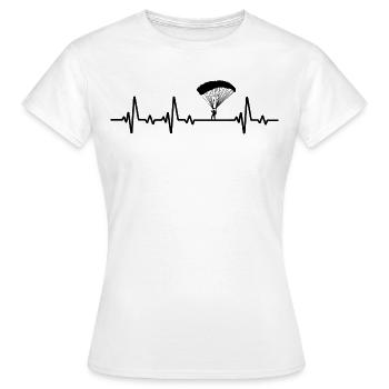 Skydiver Heartbeat Skydiving Skydiver - Women's T-Shirt - white - Front - AI Model Female 172 dark (172cm)