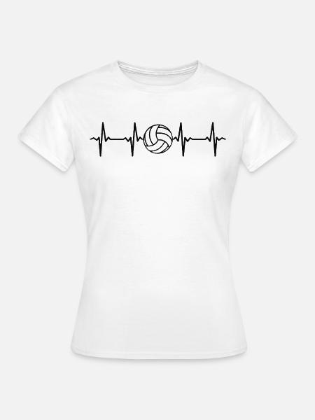 Volleyball Herzschlag Volleyballer - Frauen T-Shirt - Weiß