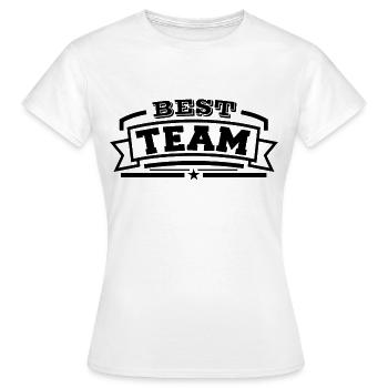 TEAM - Frauen T-Shirt - Weiß - Vorne - AI Model Female 172 dark (172cm)