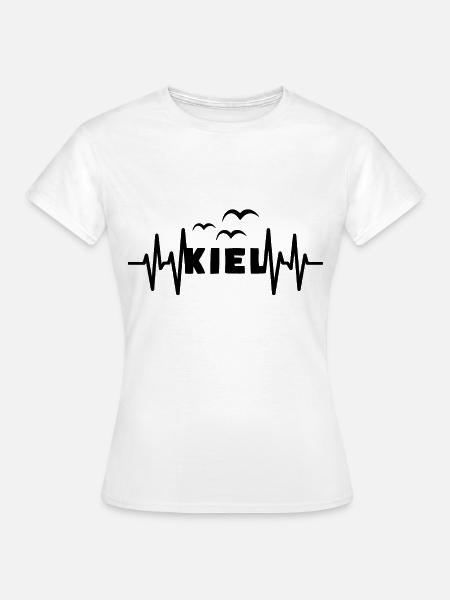 KIEL Herzschlag Hansestadt - Frauen T-Shirt - Weiß