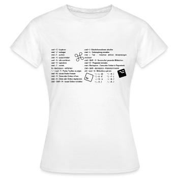 Mac Shortcuts - Frauen T-Shirt - Weiß - Vorne - AI Model Female 172 dark (172cm)