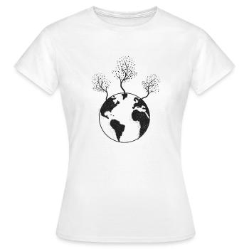 Mutter Erde - Frauen T-Shirt - Weiß - Vorne - AI Model Female 172 dark (172cm)