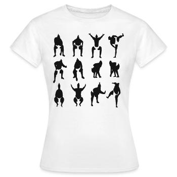 Combattants Sumo Catcheurs - T-shirt Femme - blanc - Devant - AI Model Female 172 dark (172cm)