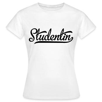 Student - Women's T-Shirt - white - Front - AI Model Female 172 dark (172cm)