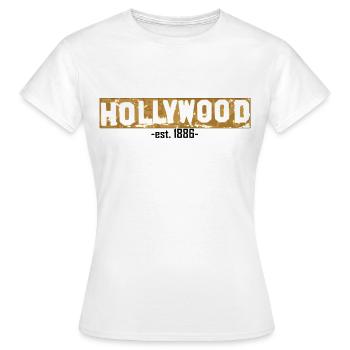 Hollywood - T-shirt Femme - blanc - Devant - AI Model Female 172 dark (172cm)