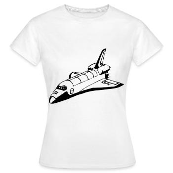 Space Shuttle - Frauen T-Shirt - Weiß - Vorne - AI Model Female 172 dark (172cm)