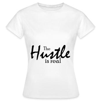 Hustle Hustler Succès Travail Argent Argent - T-shirt Femme - blanc - Devant - AI Model Female 172 dark (172cm)