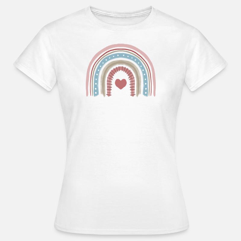 Regenbogen Boho - Frauen T-Shirt - Weiß