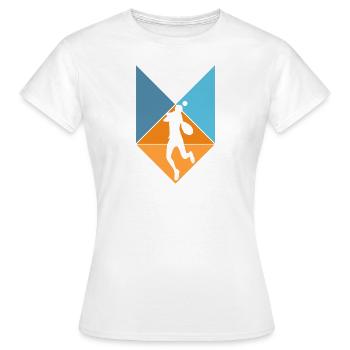 Tennisspiel - Frauen T-Shirt - Weiß - Vorne - AI Model Female 172 dark (172cm)