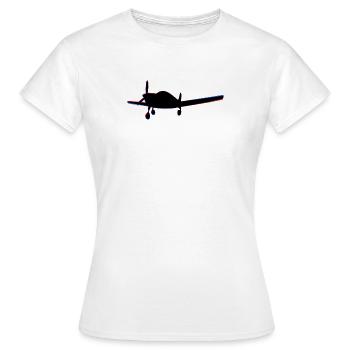 Flieger - Frauen T-Shirt - Weiß - Vorne - AI Model Female 172 dark (172cm)