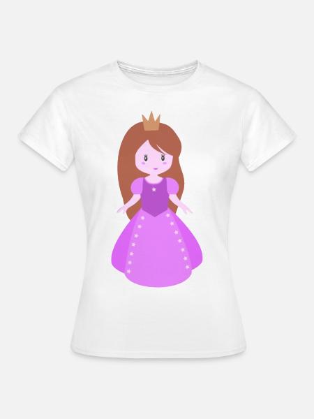 Prinzessin Mädchen Figur - Frauen T-Shirt - Weiß